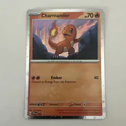 HD COSMOS HOLO 🌀 HD SWIRL Charmander 047 Pokemon 151 Black Star Promo - Image 2