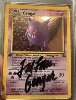 Pokemon TCG Gengar 1999 Fossil 1st edition PSA 8 Ted Lewis auto AUTO 10 - Image 4