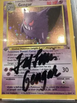 Pokemon TCG Gengar 1999 Fossil 1st edition PSA 8 Ted Lewis auto AUTO 10 - Image 5