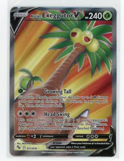 Pokemon TCG - Alolan Exeggutor V 71/78 - Pokemon GO - Full Art - Image 1