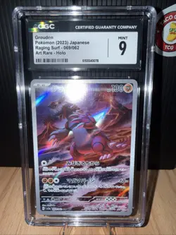 2023 Pokemon Groudon Art Rare 069/062 Japanese Raging Surf CGC 9 Mint Holo 🌋 - Image 1