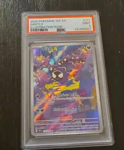 PSA 9 Pokemon TCG Gastly 177/162 Illustration Rare Holo Temporal Forces EN - Image 1