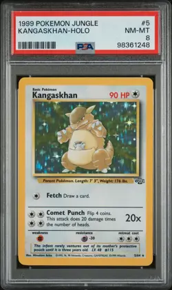 1999 Pokemon - Kangaskhan Holo Rare Jungle 5/64 - PSA 8 Mint! - WOTC - Image 1