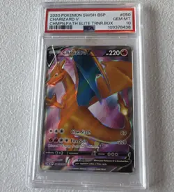 2020 Pokemon Sword & Shield BSP Champion’s Path ETB Charizard V PSA 10 Gem Mint - Image 1