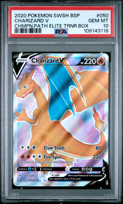 2020 Pokemon Champion's Path Charizard v Elite Trainer Box SWSH050 PSA 10 - Image 1
