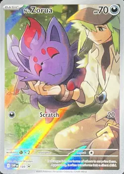 Pokemon Journey Together Sv: N's Zorua (Black Star Promo) #189 - Near Mint - Image 2