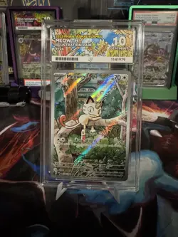 Pokemon TCG Meowth 106/094 Phantasmal Flames Illustration ACE 10 Perfect Subs - Image 1