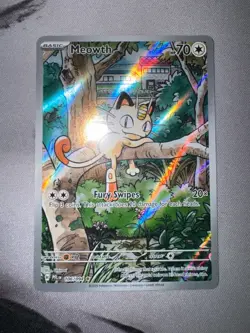 Meowth 106/094 Illustration Rare Full Art Holo Phantasmal Flames Pokemon TCG NM - Image 1
