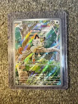 Pokemon TCG Meowth Illustration Rare Full Art Phantasmal Flames 106/094 - Image 1