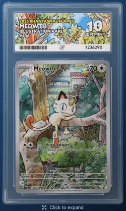 Pokemon TCG - Meowth - Phantasmal Flames - Ace 10 - Gem Mint - 106/094 - Image 1