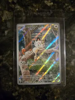 Meowth 106/094 NM – Illustration Rare IR – 2025 TCG Pokemon Phantasmal Flames - Image 1
