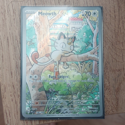 Pokemon TCG Meowth 106/094 Phantasmal Flames Holo Full Art - Image 1