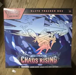 Pokemon TCG Mega Evolution: Chaos Rising Elite Trainer Box Fennekin Promo 6+ - Image 1