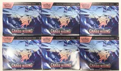 (6) Pokemon TCG Mega Evolution Chaos Rising ME4 Elite Trainer Box Sealed ETB - Image 1