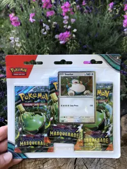 Pokemon TCG Twilight Masquerade 3-Blister Pack Snorlax Promo New Factory Sealed - Image 1