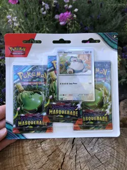 Pokemon TCG Twilight Masquerade 3-Blister Pack Snorlax Promo New Factory Sealed - Image 2