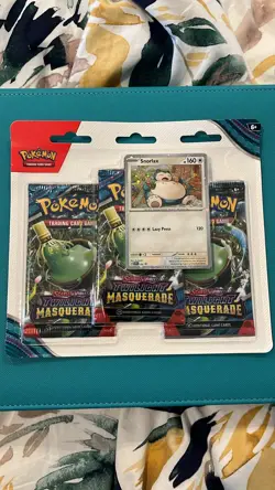 Pokemon TCG Twilight Masquerade 3-Blister Pack Snorlax Promo New Factory Sealed - Image 5