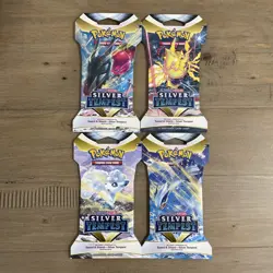 4 x Silver Tempest Sleeved Booster Pack Art Set - New & SEALED Pokemon TCG Cards - Image 1