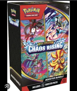 Pokemon TCG Mega-Evolution Chaos Rising - Booster Bundle - 6 Packs New & Sealed - Image 1