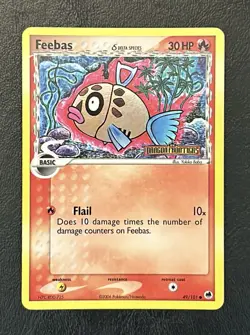Pokemon TCG Feebas Delta Species 49/101 Dragon Frontiers Reverse Holo Stamped - Image 1