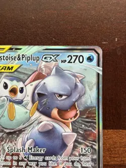 Pokemon TCG Blastoise & Piplup GX Tag Team Sun Moon: Cosmic Eclipse Card 38/236 - Image 2
