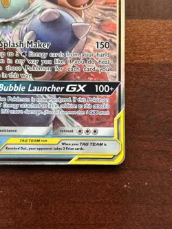 Pokemon TCG Blastoise & Piplup GX Tag Team Sun Moon: Cosmic Eclipse Card 38/236 - Image 5