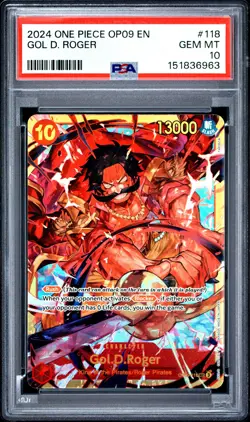 2024 ONE PIECE OP09-EMPERORS IN THE NEW WORLD #118 GOL D. ROGER PSA 10 - Image 1