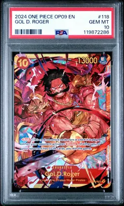 2024 ONE PIECE GOL D. ROGER OP09-EMPERORS IN THE NEW WORLD #118 PSA 10 ENGLISH - Image 1