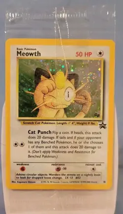 Pokemon TCG Meowth 10 Promo Sealed Wizards Black Star Holo - Image 4