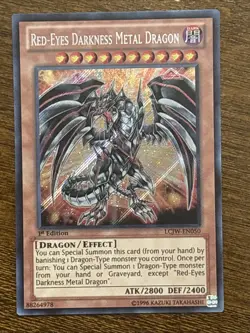 Red-Eyes Darkness Metal Dragon LCJW-EN050 Joey’s World 1st Edition Secret LP - Image 1