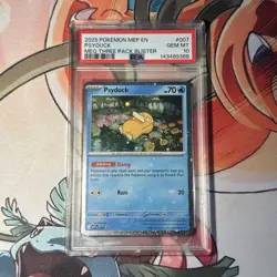 PSA 10 2025 Psyduck MEP EN 007 Mega Evolution Cosmos Holo Black Star Promo - Image 1