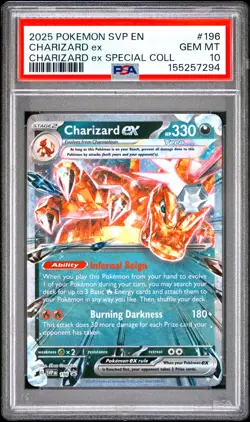 2025 Pokemon Svp En-Sv Black Star Promo #196 Charizard Ex Special Coll PSA 10 - Image 1