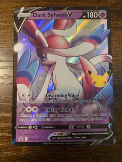Pokemon SWSH Black Star Promos Dark Sylveon V 2021 SWSH134 Celebrations 25th - Image 1