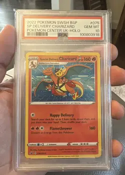 2022 Pokemon SWSH Black Star Promos Special Delivery Charizard #SWSH075 PSA 10 - Image 1