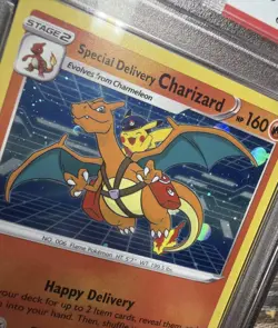 Pokemon Special Delivery Charizard Holo Swsh Promo 075 P.M. Center UK PSA 10 - Image 4