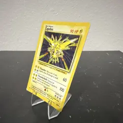 Pokemon TCG Zapdos 16/102 Base Set Holo Rare Unlimited 90 HP English 1999 - Image 2