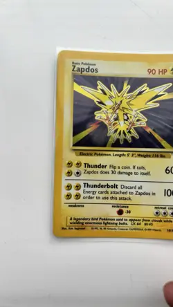 Wizards of the Coast Pokemon TCG Base Set Zapdos 16/102 Holo Rare 90 HP - Image 3