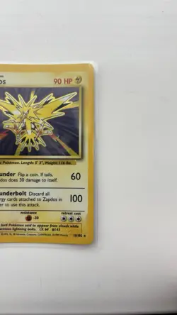 Wizards of the Coast Pokemon TCG Base Set Zapdos 16/102 Holo Rare 90 HP - Image 4