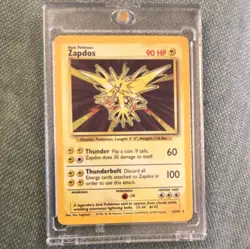 Zapdos Base Set Unlimited Holo Rare 16/102 90 HP Basic English 1999 - Image 1
