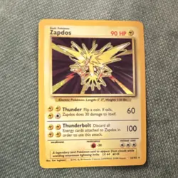 Zapdos Base Set Unlimited Holo Rare 16/102 90 HP Basic English 1999 - Image 3