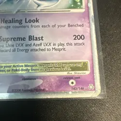 Pokemon Mesprit LV.X 143/146 Legends Awakened Ultra Rare Holo EN 90 HP - Image 3