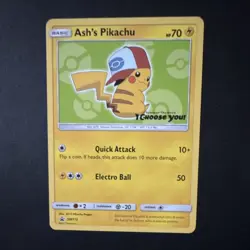 Pokemon TCG Ash's Pikachu SM112 (2017) English 70 HP Basic Card - Image 1
