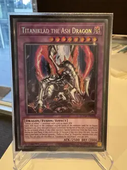 Titaniklad the Ash Dragon ROTD-EN038 Secret Rare 1st Edition YuGiOh TCG Card - Image 1