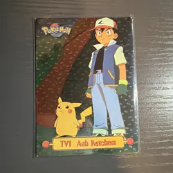 Topps Pokemon TV Animation Edition 1999 #TV1 Ash Ketchum Trading Card - Image 1