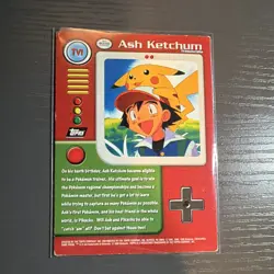 Topps Pokemon TV Animation Edition 1999 #TV1 Ash Ketchum Trading Card - Image 2