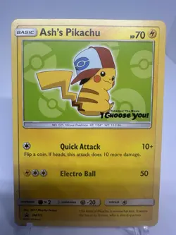 Pokemon TCG Ash's Pikachu SM112 'I Choose You' Promo Card - Image 1