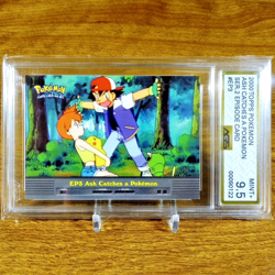 Pokemon Topps TV Series 2 Episode 3 Ash Catches a Pokemon EP3 AGS Mint+ 9.5 2000 - Image 1