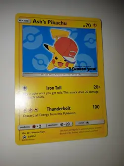 Pokemon Promo Cards Ash's Pikachu SM109 SM110 SM111 SM112 SM113 SM114 Lot Of 6 - Image 2