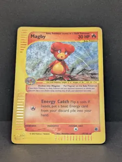 Magby 017/165 Expedition Base Set Holo Rare Pokemon TCG Nintendo e-reader HP - Image 3