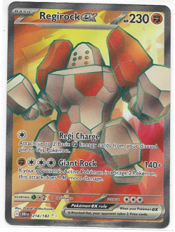 Regirock ex 214/182 Ultra Rare Destined Rivals Pokemon Holo Near Mint - Image 1